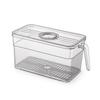 Fridges Transparent Storage Box with Handle Large Capacity Food Organiser for Vegetables Fruits