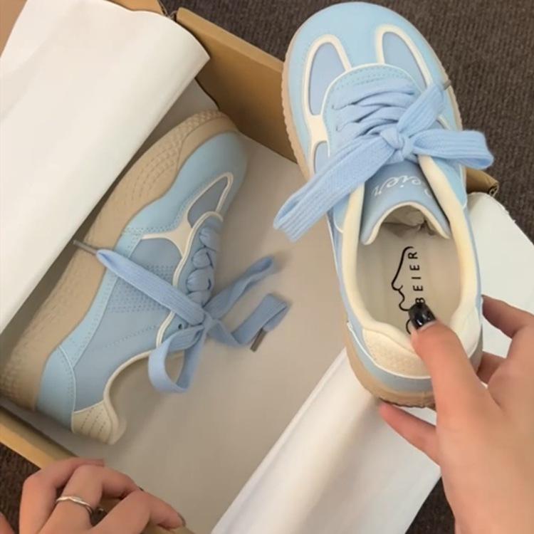 

Original mesh ins tide autumn Hong Kong style new sports and leisure shoes student board shoes 35 синий