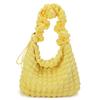 [Bagging] Kobe Liberal Adjustable Popcorn Bag, Waffle Design, Women's, Crossbody Shoulder Bag, A4 Size, Korean Style, CK2505 (Yellow)
