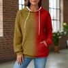 Women's Knit Hoodie - Long Sleeve Pullover with Pocket, Casual Loose-Fit Sweatshirt for Daily Wear/Outdoor
