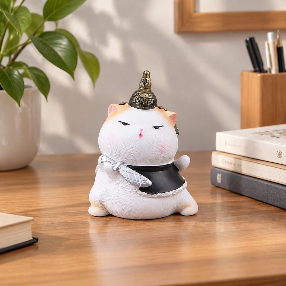 Cat Shpae Cat Ornament Desktop Decoration Cat Tabletop Ornament Cute Resin Cat Statue Gifts