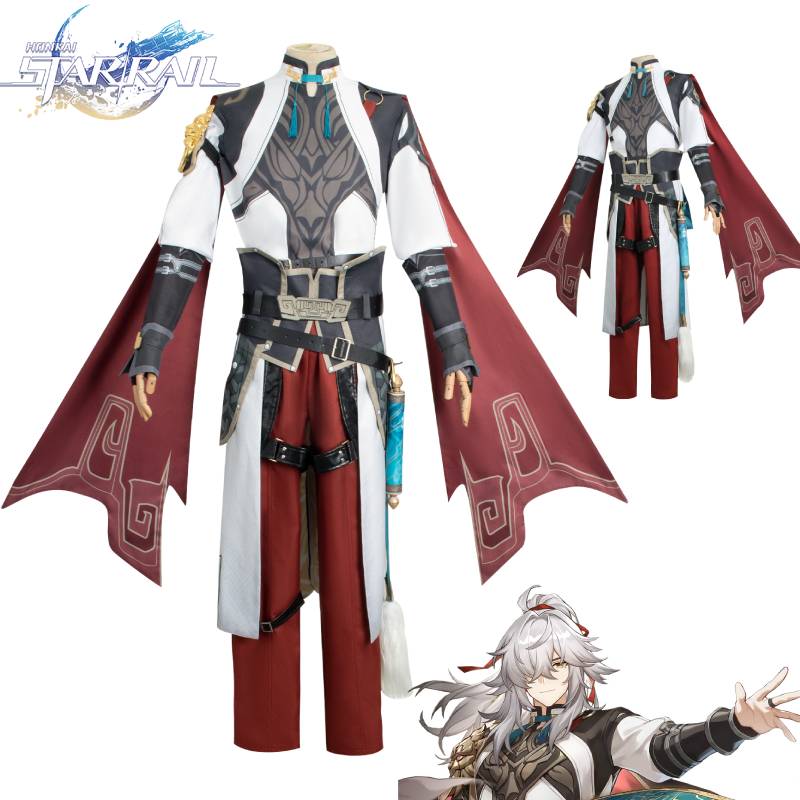 Honkaistar Jingyuan Rail Cosplay Costume Set Halloween Carnival Dress Up Props