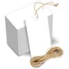 Clickedin - Blank Rectangular White Paper Tags for Packaging, Perfect for Gift and Order Packaging 100 Pieces 3 X 1.5 In