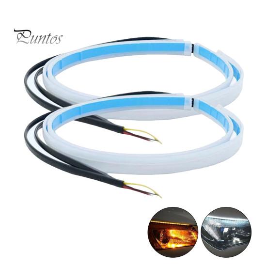

2 шт. светодиодные полосы для автомобильных фар, супер яркие, гибкие, водонепроницаемые, простая установка, светодиодные полосы дневных ходовых огней, универсальные автомобильные аксессуары 30cm белый