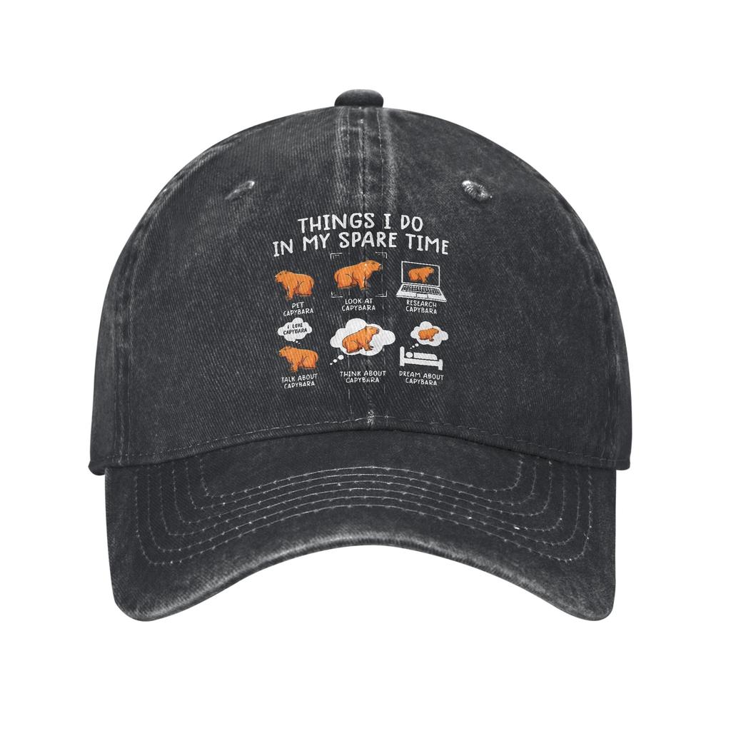 Vintage Things I Do In My Spare Time Go Fishing Baseball Caps Unisex Distressed Cotton Snapback Hat Outdoor All Seasons Hats Cap