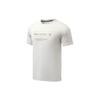 Li Ning Wade Series Reflektierender Schriftzug Schnelltrocknendes Sport-Rundhals-Kurzarm-T-Shirt Herren Tops Weiß ATSR287-4