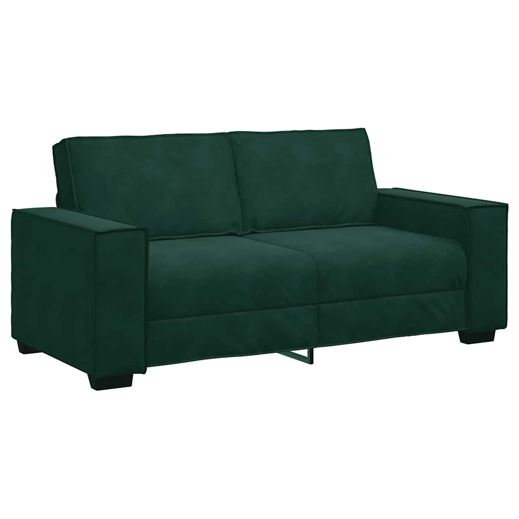 2 Seater Sofa in Dark Green 180 x 78 x 84 cm Velvet