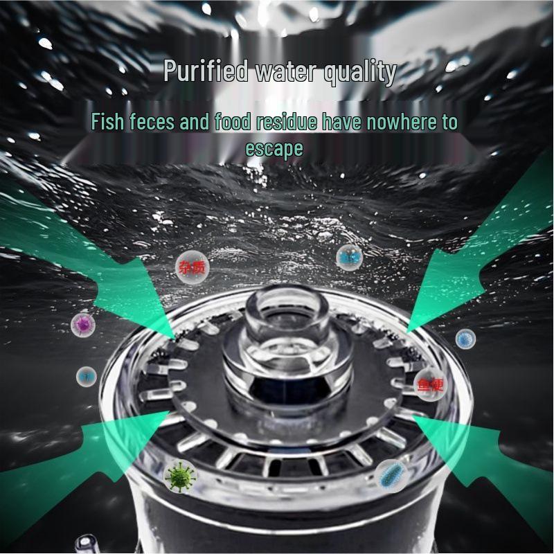 Water Sprite Fish Tank Biochemical Filter with Reverse Air Lift Oxygenation