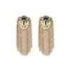 Trendy Lion Head Tassel Earrings: Stylish Women's Chain Jewelry