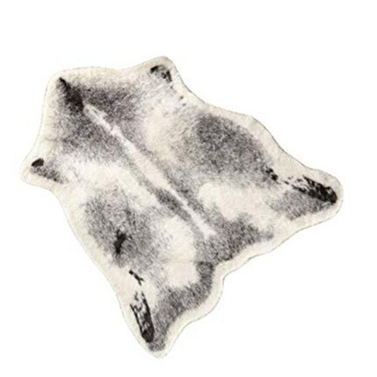 Faux Cashmere Bedside Rug: Animal Design, Stain-Resistant, Easy-to-Clean Bedroom Carpet