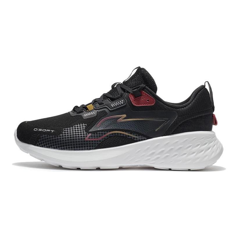 Li Ning SOFT ELEMENT Cushioning Slip Resistant Abrasion Resistant Low top Casual Shoes Men's Black AGLS011-4