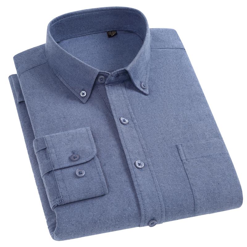 5XL Men Shirt Long Sleeve Slim Fit Cotton Oxford  Classic Stripes Shirt Men Long Sleeve Plaid Shirts Casual Business Soft Cozy