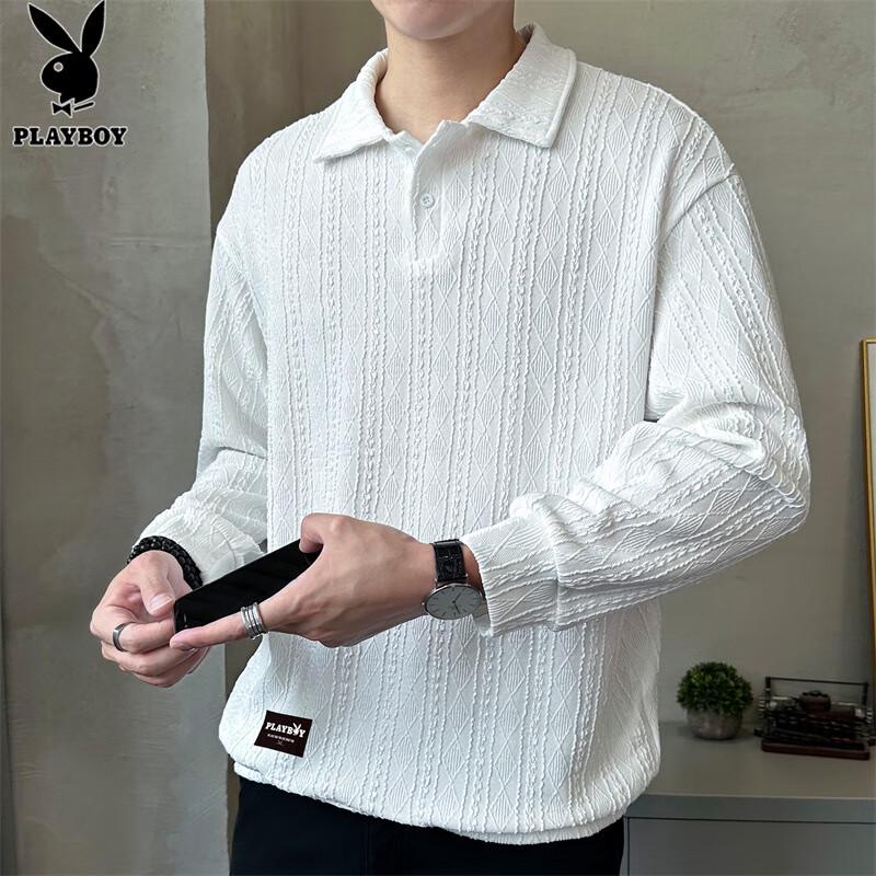Playboy Men's Long-Sleeve Casual Sweatshirt