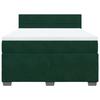 Exclusive House - Slatted Bed Base and Mattress Dark Green 140x190cm Velvet