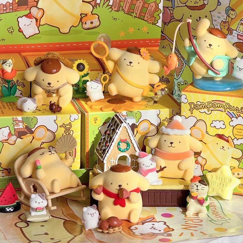 MINISO Pom Pom Purin The Four Seasons Series Blind Box PomPomPurin Anime Action Figure Surprise Bag Collection Models Toys Gifts