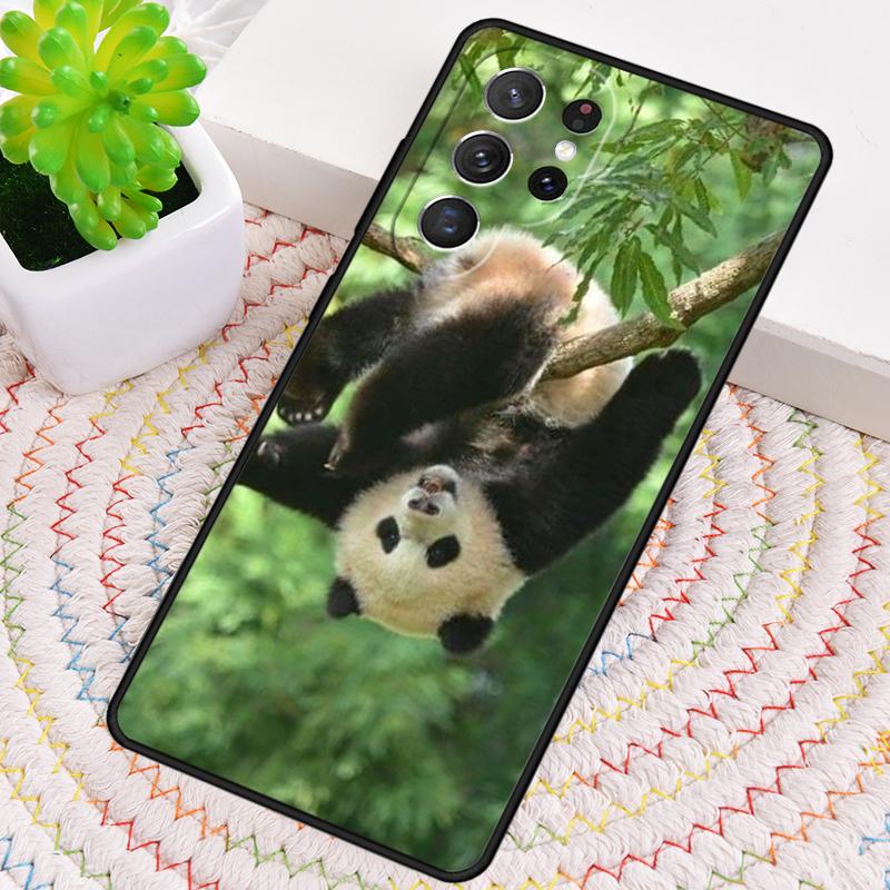 Panda Animal Cute Bear Silicone Phone Case For Samsung Galaxy note 10 pro S26 S25 S24 S23 S22 S21 Plus S25Ultra Capa Cover