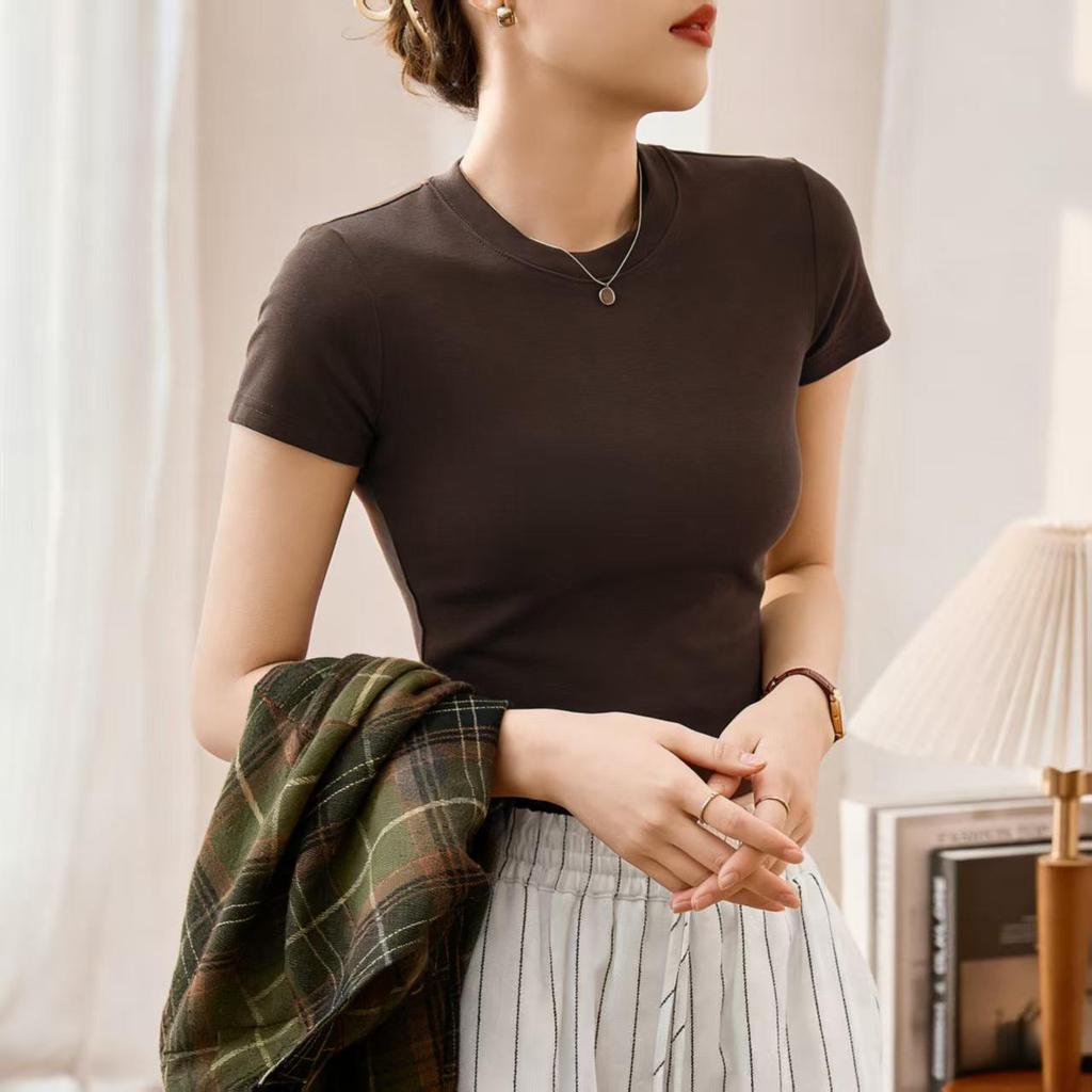 2026 Premium Women's Slim-Fit Short-Sleeve Cotton T-Shirt