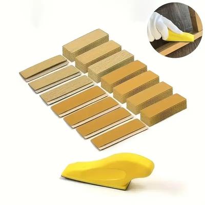 15/36/106pcs Mini Polishing Kit, Medium Grind Aluminate Sandpaper, Plastic Handle for Woodworking and Tight Spaces