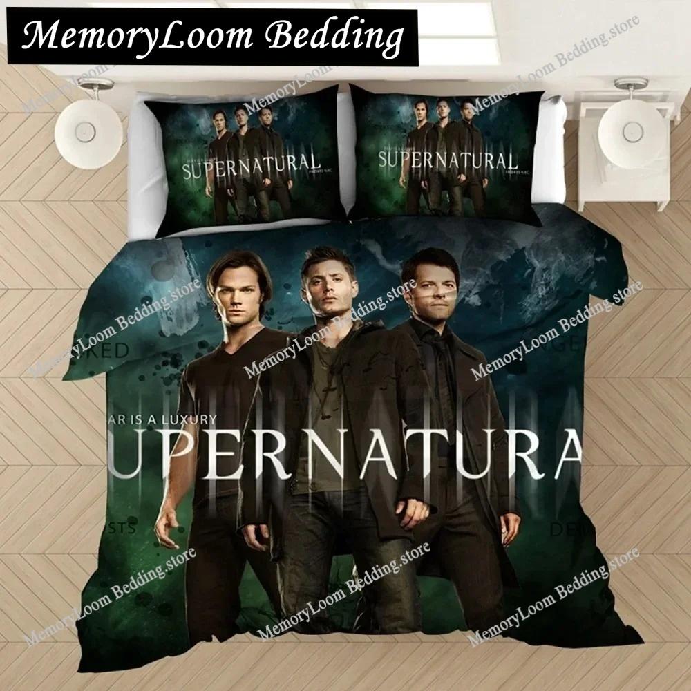 Supernatural Bettwäsche-Set Bettbezüge Supernatural TV-Serie Sam Dean Bettdecke Bettwäsche-Sets Bettwäsche Bettwäsche(KEIN Blatt)