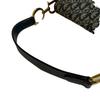 Dior Trotter Canvas Saddle Shoulder Bag Navy Canvas Used