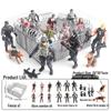 Elite Counter-Terrorism Special Forces Articulated Action Figure 10cm Soldier with Weapon & Zombie