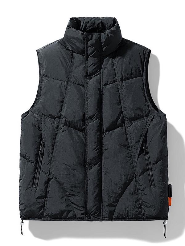 American Retro Japanese Style Stand Collar Duck Down Jacket - Men's & Couple Casual Vest