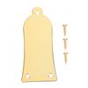 3 Holes Metal Truss Rod Cover with Screws Guitar Bass Replacement(Gold)