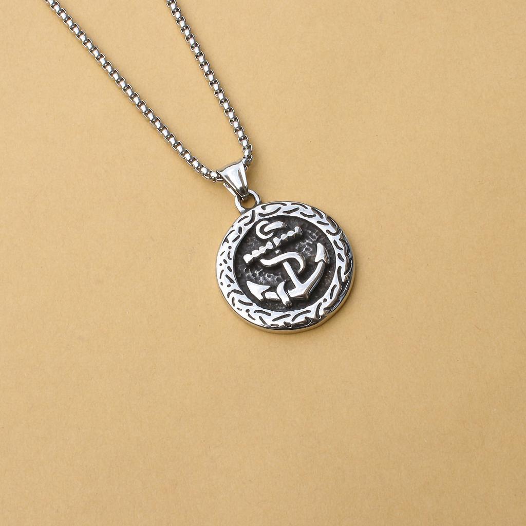 European and American Naval Style Jewelry Ship Anchor Men's Pendant Necklace ,A Gift for My Boyfriend