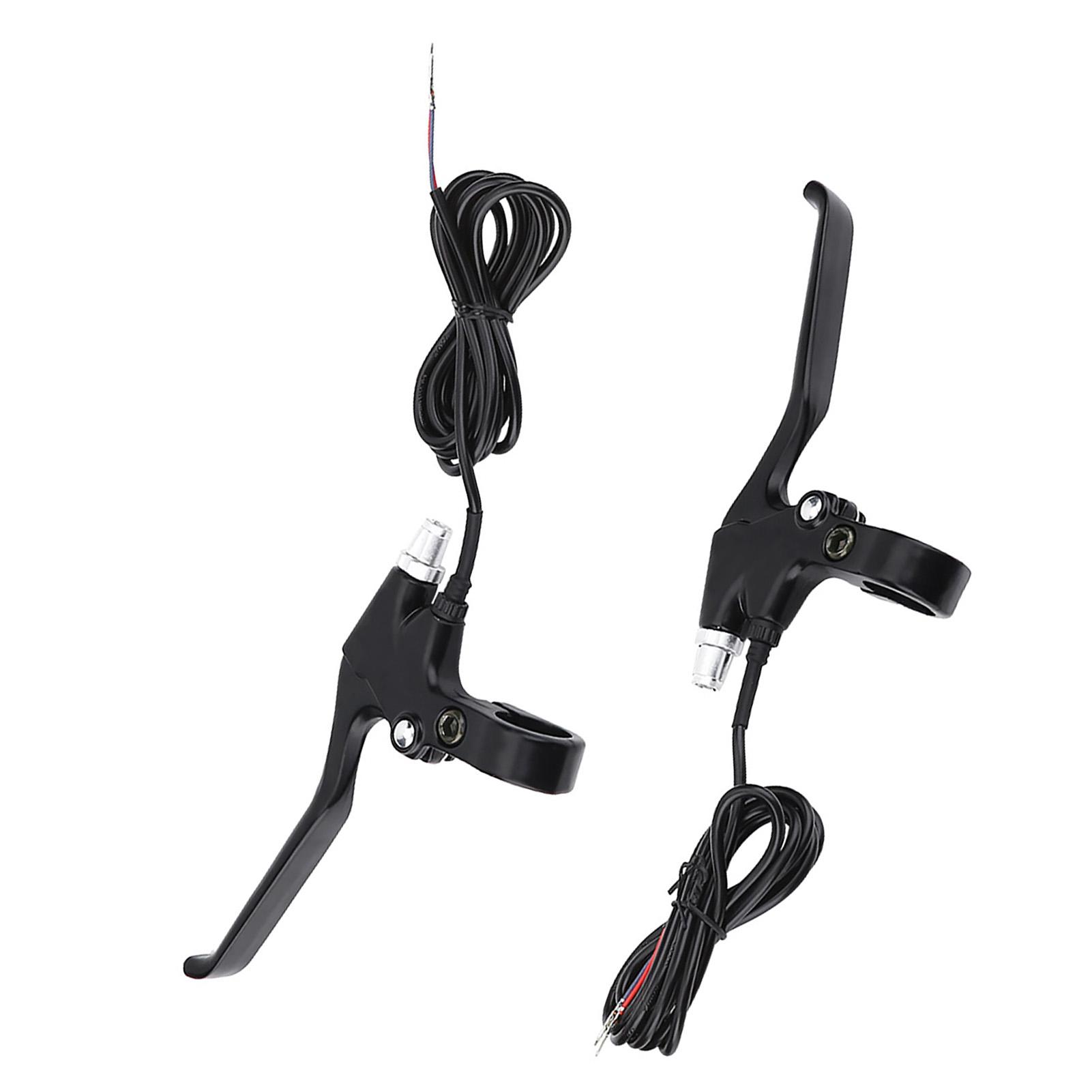 Brake Levers, Aluminum Alloy, Mountain Bike & Road Bike, 2 Wires Electric Brake Lever Replacement Parts with 22.5mm Handlebar