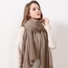 Autumn and Winter 100% Cashmere Scarf Ladies 2025 New Solid Color Versatile Cashmere Big Shawl Fashion Lady