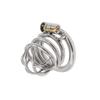 Genuine Goods 304 Stainless Steel Chastity Lock with Penis Cage Chastity Cleaner Men's Peering Sexy Toys Adult