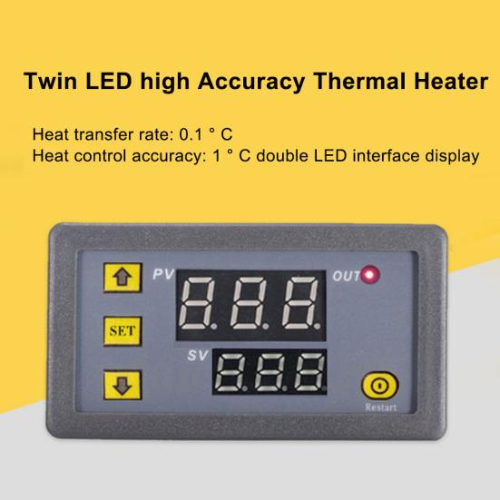 Termostato digital LCD W3230 DC 12V 20A Controlador de alarme de temperatura e regulador