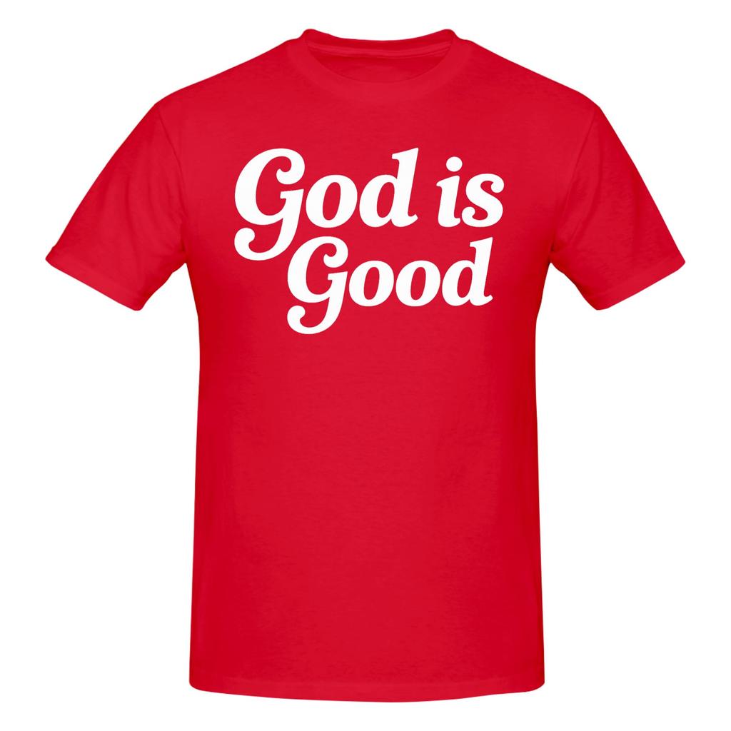 1 Piece Trendy Christian Saying Minimal Novelty 100 Cotton Tshirt God Is Good Tees Tops For Unisex