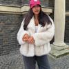 New Autumn and Winter Women's Large Lapel Imitation Fur Warm Coat Imitation Fox Plush Coat Tops