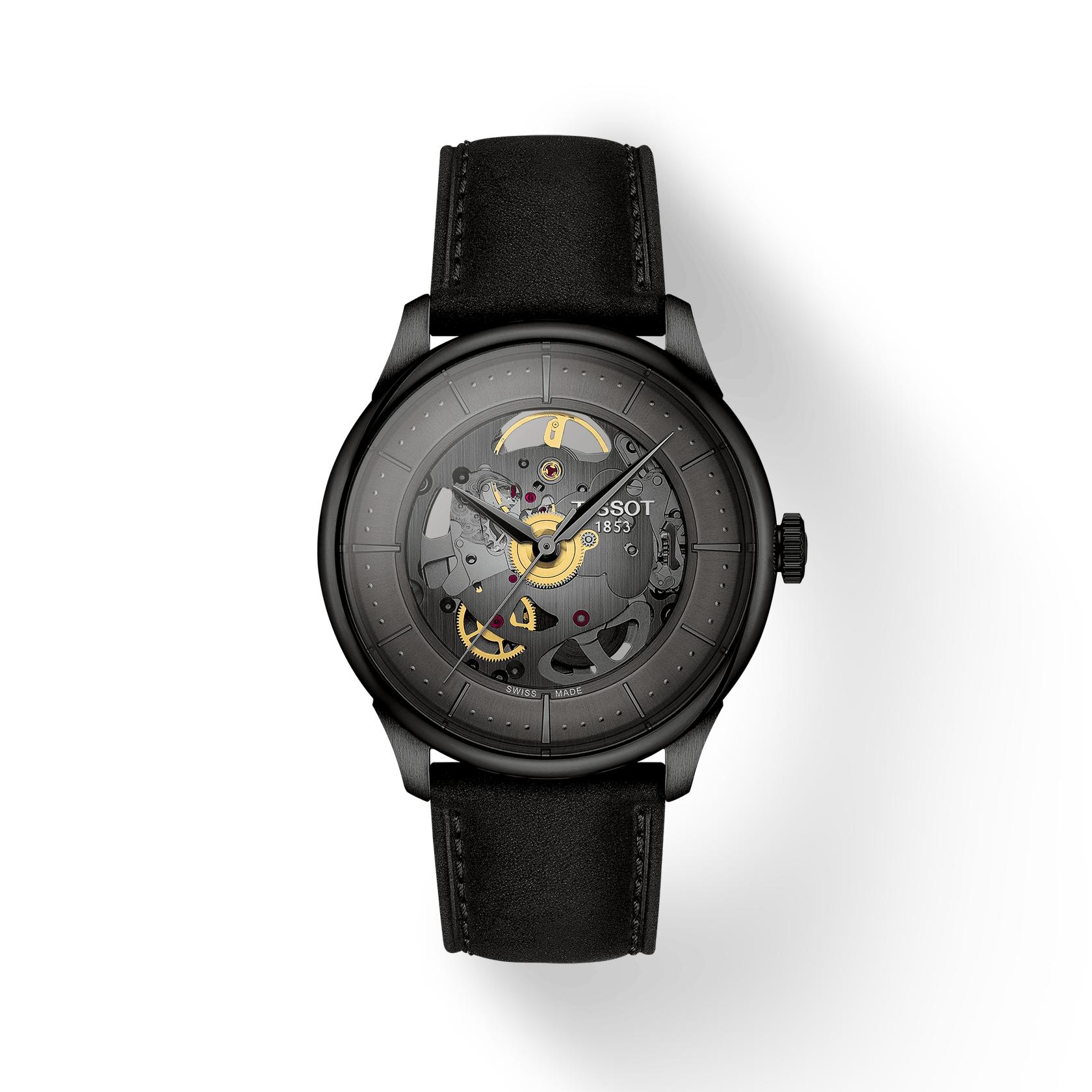 

Tissot Leather Strap Men s Fashion Watch T139.836.36.441.00 чорний