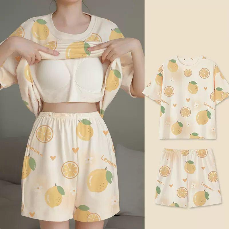 Pajamas Women's Polka Dot Short Sleeved Shorts Set Student Women's Homewear Young Girls