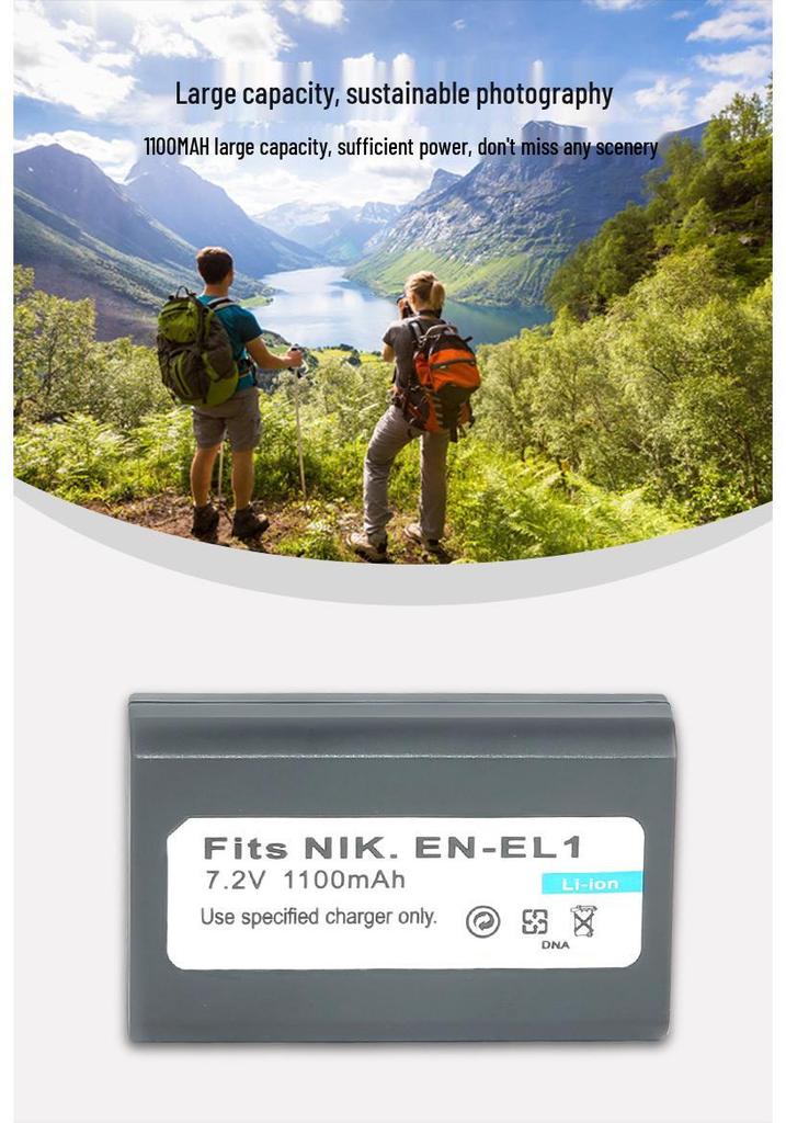 ENEL1 Battery Compatible with Nikon Coolpix E880, E775, E885, E4300, and 4800 Cameras