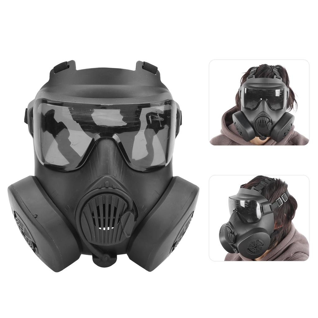 Full Face Shield Dual Fan Breathable Protective Guard for Cosplay Outdoor Gaming Equipment