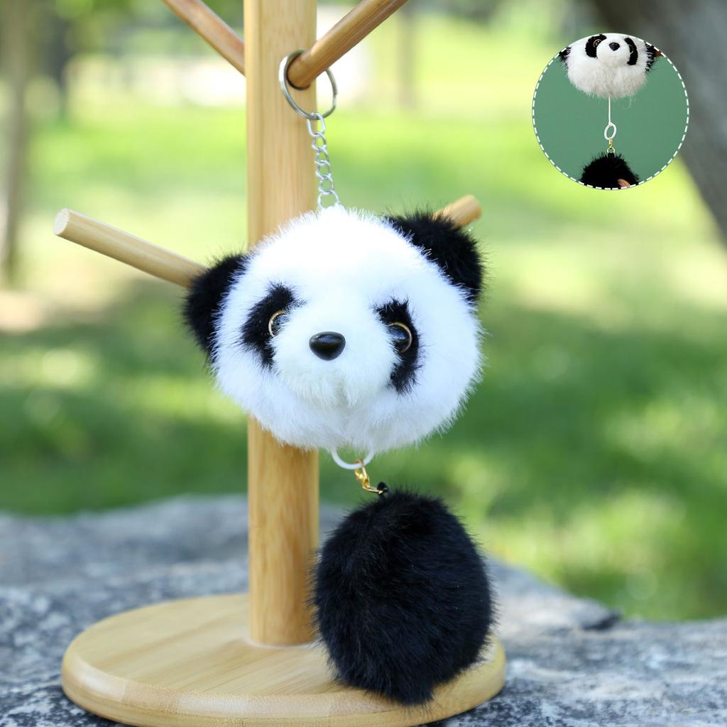 Cute Panda Doll Doll Red Panda Pull Pendant Keychain Birthday Gift Girls Bag Pendant