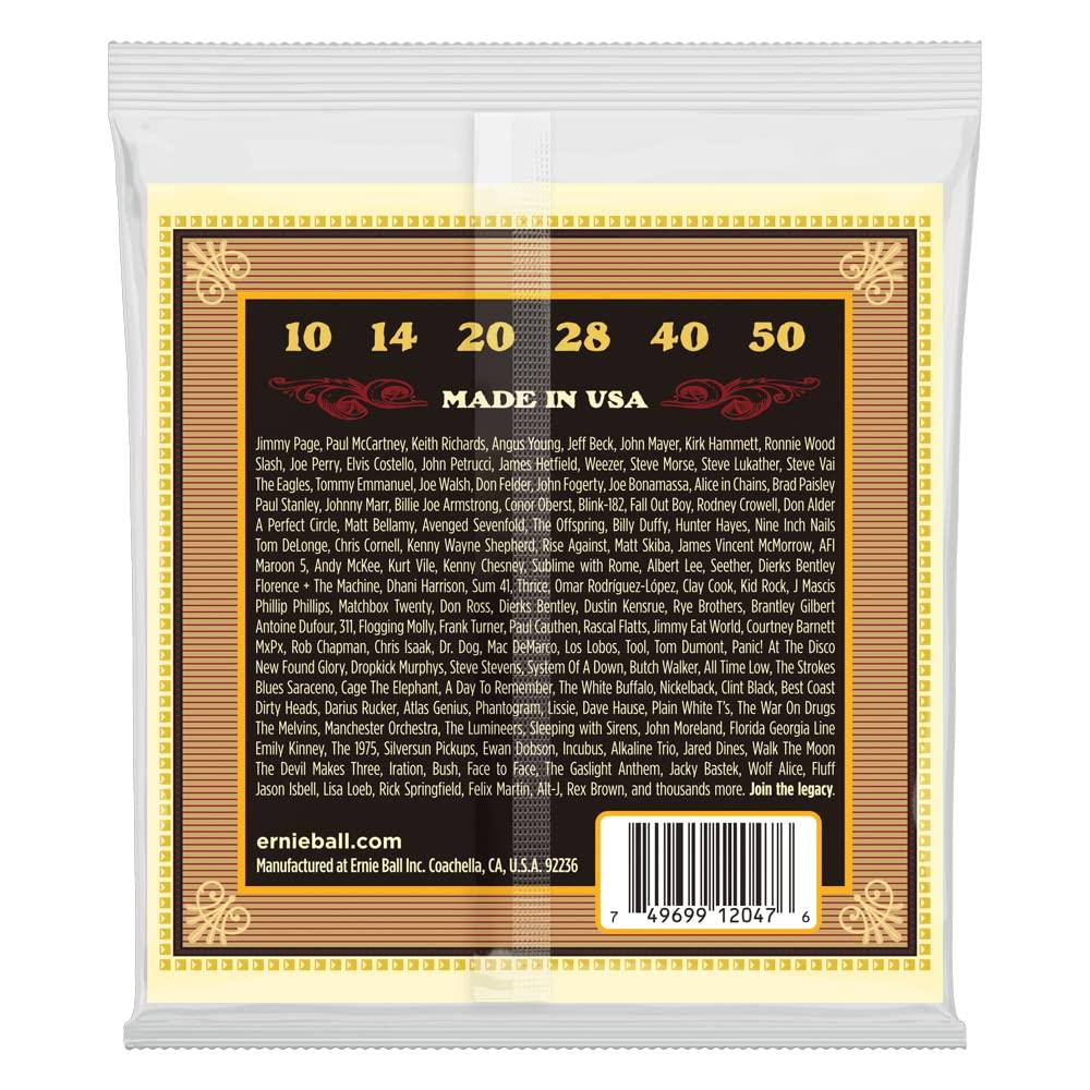 Acoustic Guitar Strings ERNIE BALL 2047 EARTHWOOD SILK & STEEL 80/20 BRONZE EXTRA SOFT (10-50)