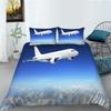 Sada 3D povlečení s potiskem pro přepravu se vzorem letadla Povlak na polštář Povlak na polštář 2 nebo 3 kusy AU240 * 270 nadrozměrná domácí dekorace