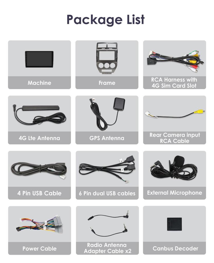 2007-2009 Jeep Compass Android GPS Navigator with Large Screen