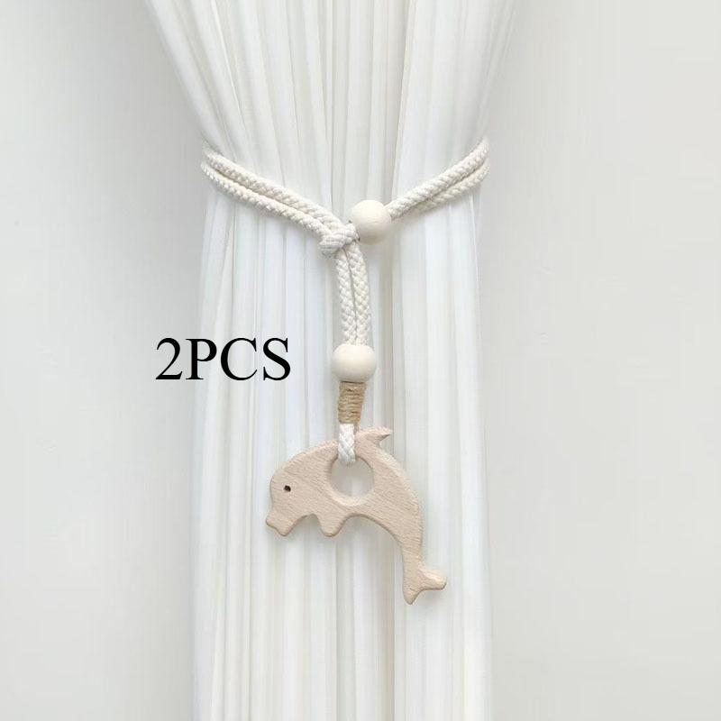 

2PCS.High-End Wood-Style Curtain Tieback Balls, Adjustable Punch-Free Straps, Luxury Decor for Living Room & Bedroom ONE SIZE FITS MOST&Chemical fiber