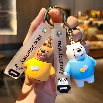 Cute Little Bear Cartoon Keychain – Perfect Car or Bag Accessory and Christmas Gift