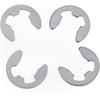 100Pcs 2mm X 5mm Lock Washers 304 Stainless Steel E-Clips Useful Snap Ring  Shaft Fastener