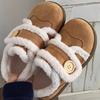 New winter cotton shoes, velvet non-slip and warm Birkenstock retro shoes ins trendy breadboard shoes
