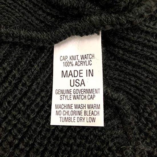Rothco Solid Color Knit Twirly Knit Acrylic Watch Black Cap, Beanie, Hat, Cap,