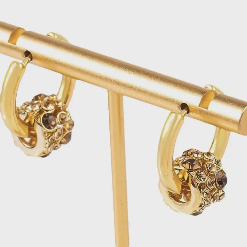 Cercei Pandantiv Rotativi Maillard cu Diamante - Design Elegant și Versatil de Toamnă/Iarnă