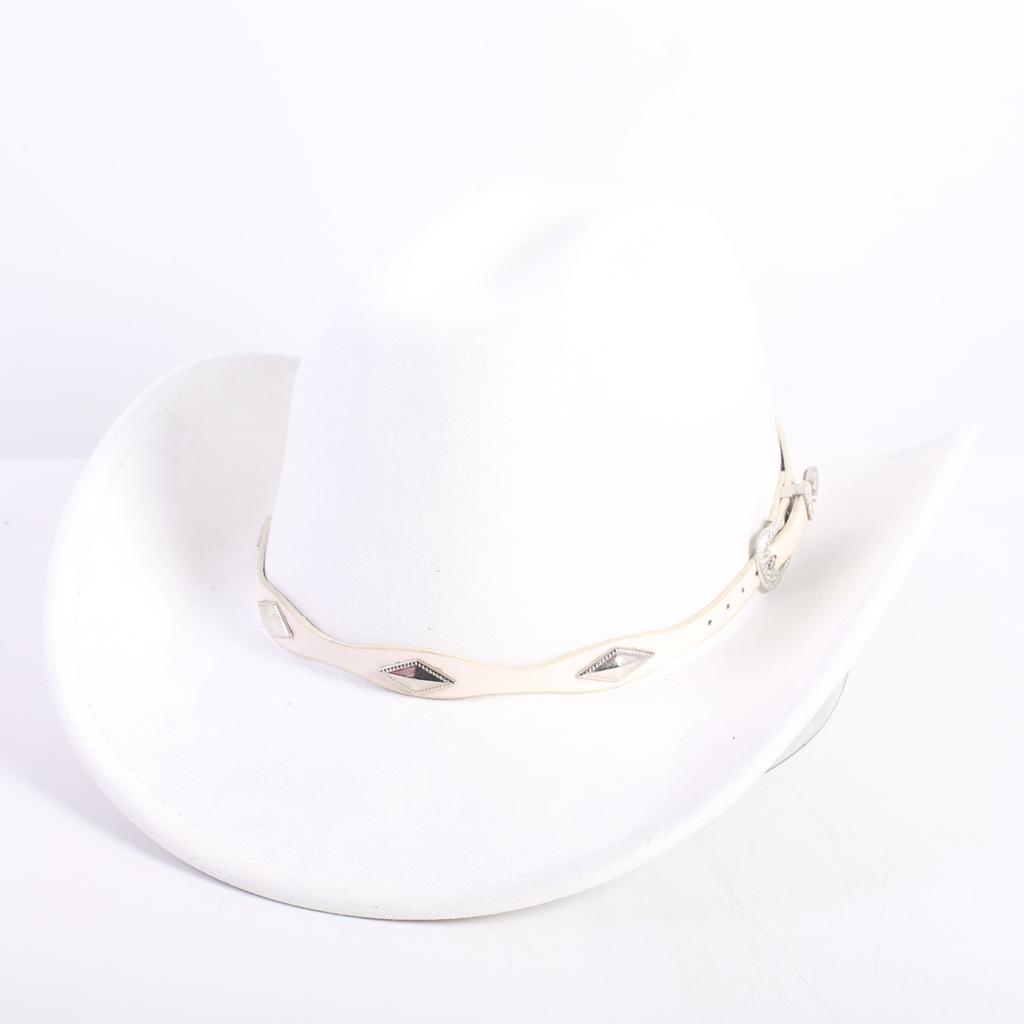 New Color Western Cowboy Hat Men's and Women's Commuting Versatile Simple Wind Wide Brim Top Hat Sun Hat