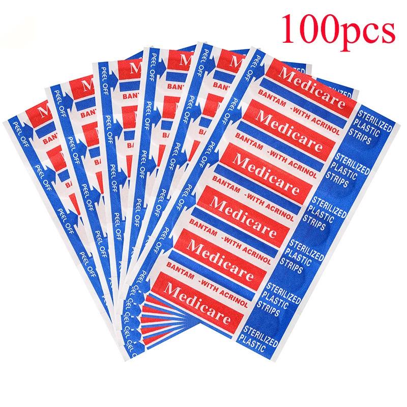 

100-300pcs/set Emergency First Aid Plaster Bandage Non-woven Breathable Waterproof Sterile Paste F